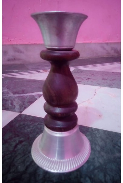 Wooden Candle Stand - Brown Wooden Candle Stand - Brown